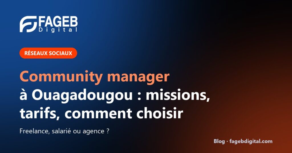 Community manager à Ouagadougou