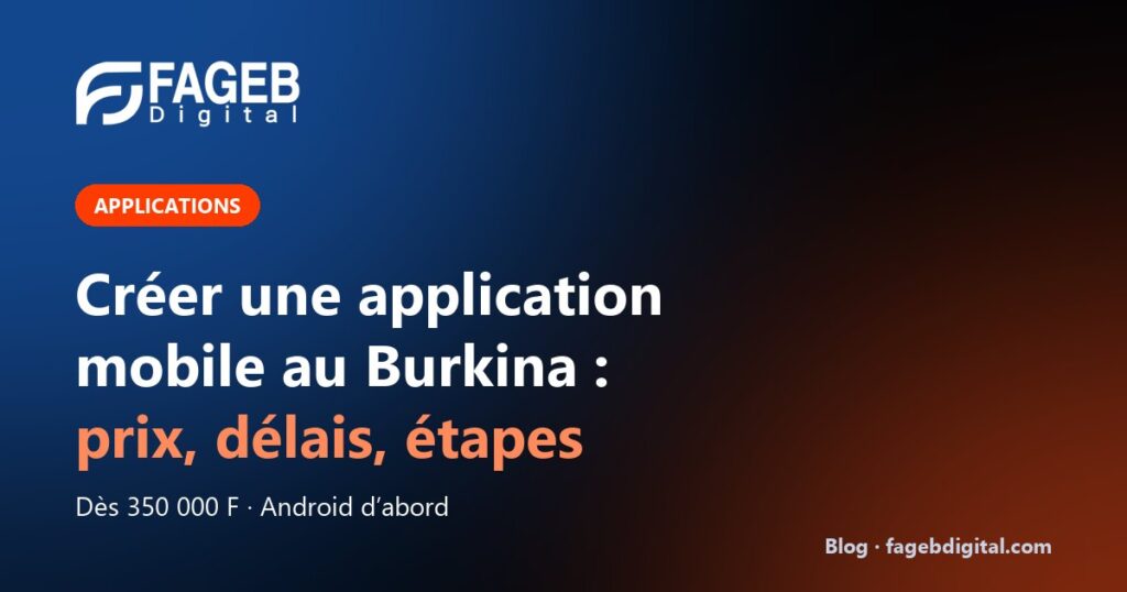 Créer une application mobile au Burkina