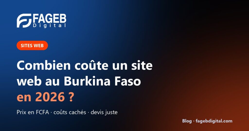 Prix d'un site web au Burkina Faso en 2026